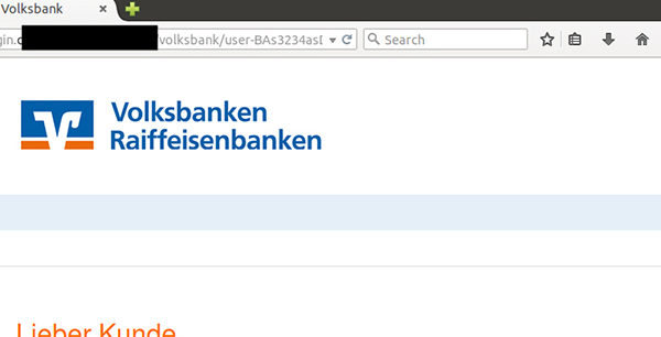 Phishing Mail Sicheres Online Banking Vr Bank Ostalb Eg